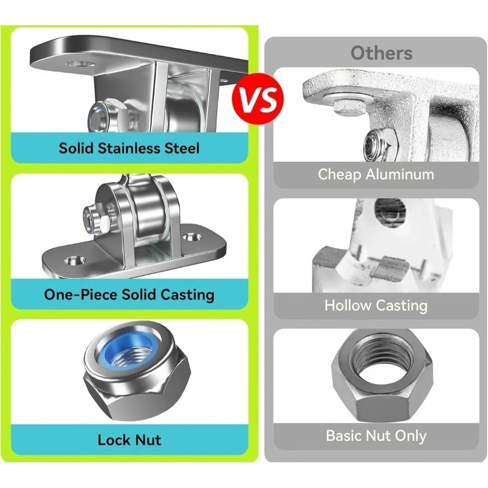 Swing Hangers for Wooden Beam, 2 Pack Stainless Steel 2400 LB Capacity Swing ...